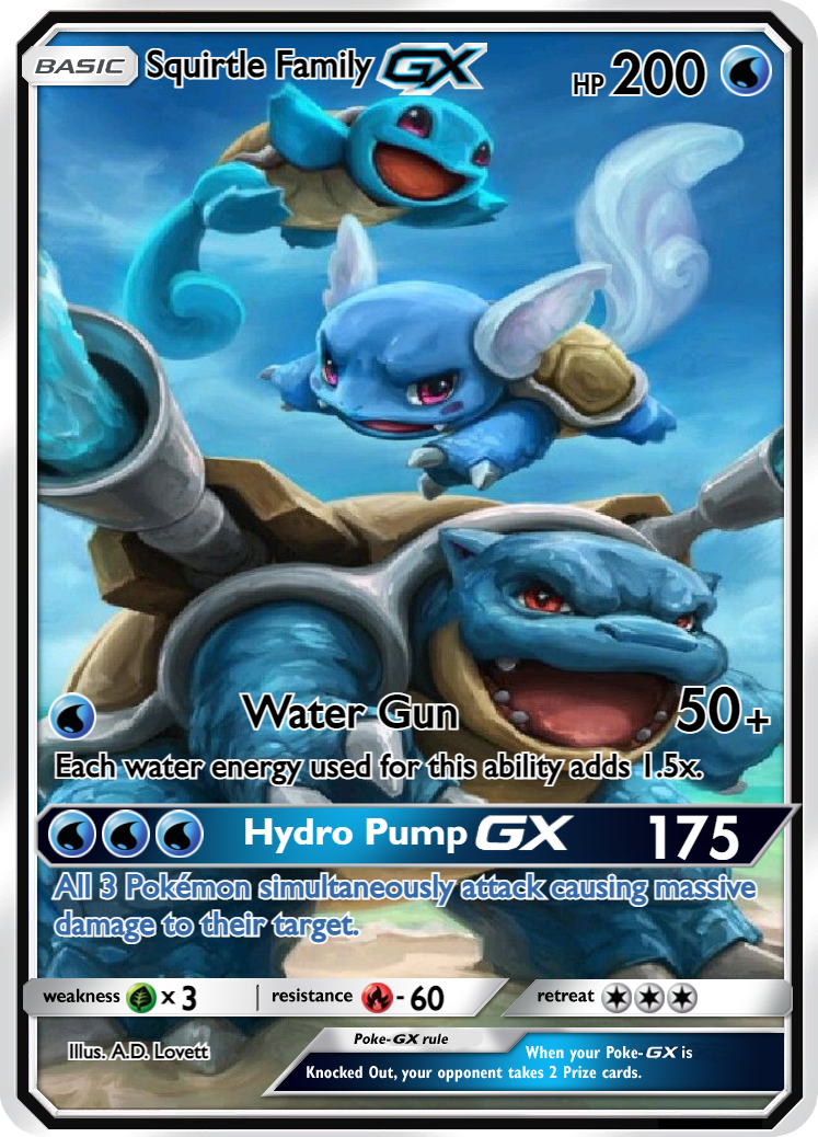 Pokemon Squirtle GX 2